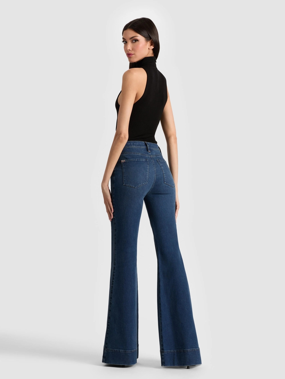 Alice + Olivia Beautiful Jeans High Rise Bell Bottom Size 25 - Picture 2 of 9